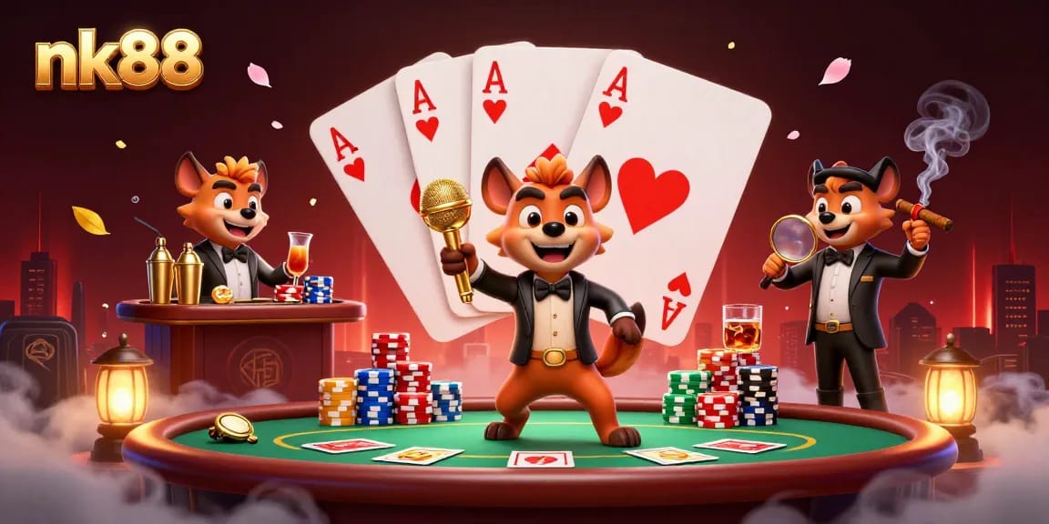 Experience thrilling casino action with nk88 at a vibrant comedy club run by hyenas.