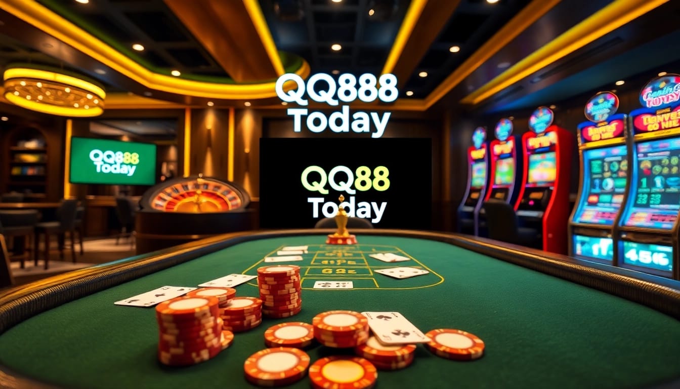 Experience the excitement of online gambling at QQ88 Today with a stunning casino scene.