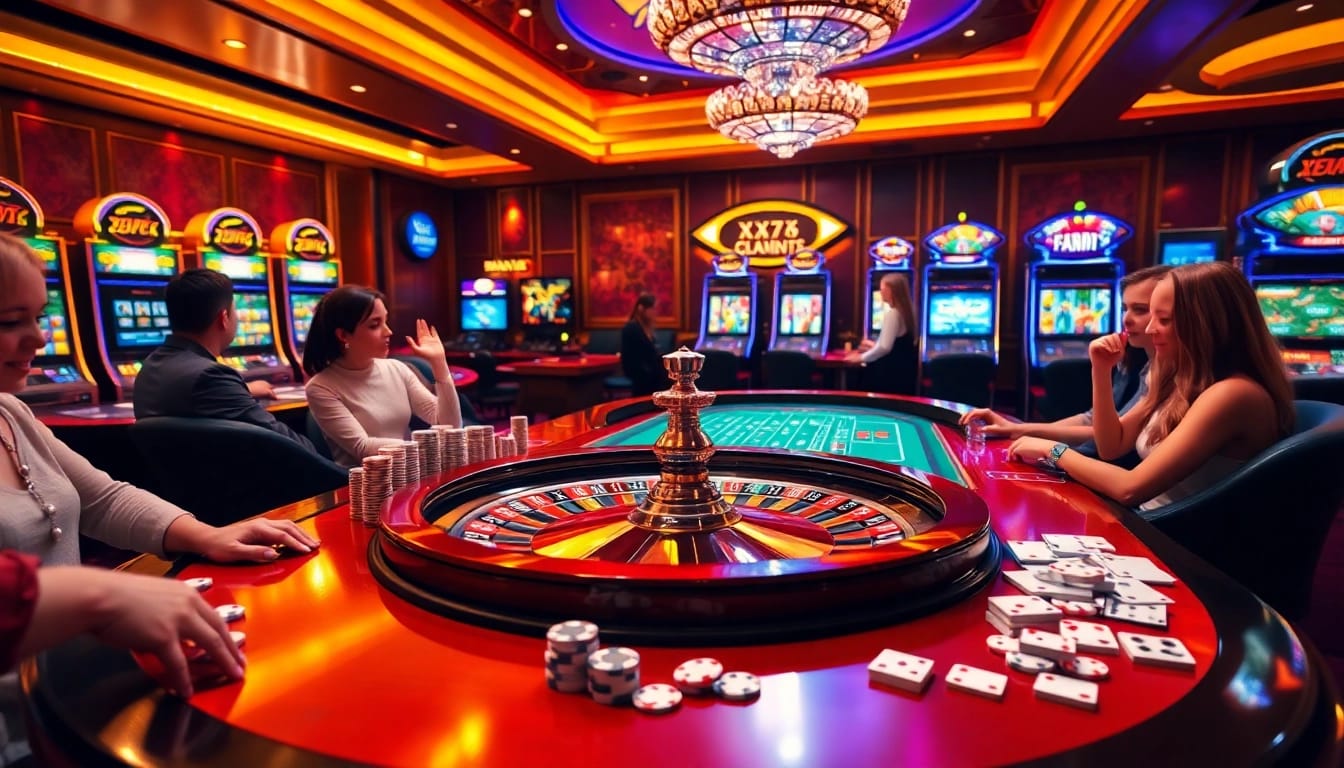 Players enjoying a thrilling roulette game at https://xx88.boats/, showcasing excitement and winning potential.