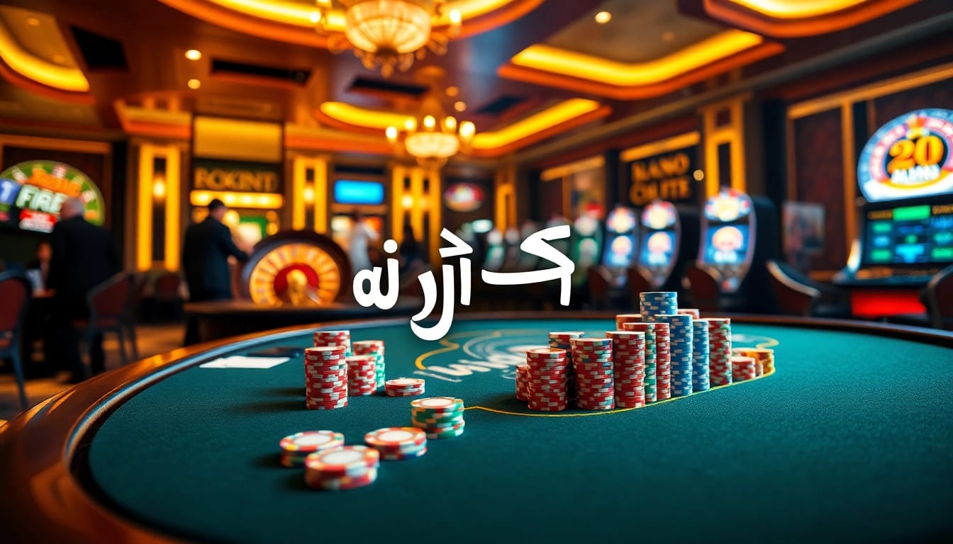Exciting casino atmosphere encouraging玩家 to নিবন্ধন করুন with colorful chips and cards on the poker table.