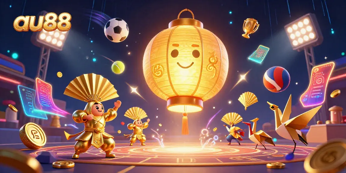 Engage in the thrilling world of au88 casino with dynamic characters and vibrant gaming elements.