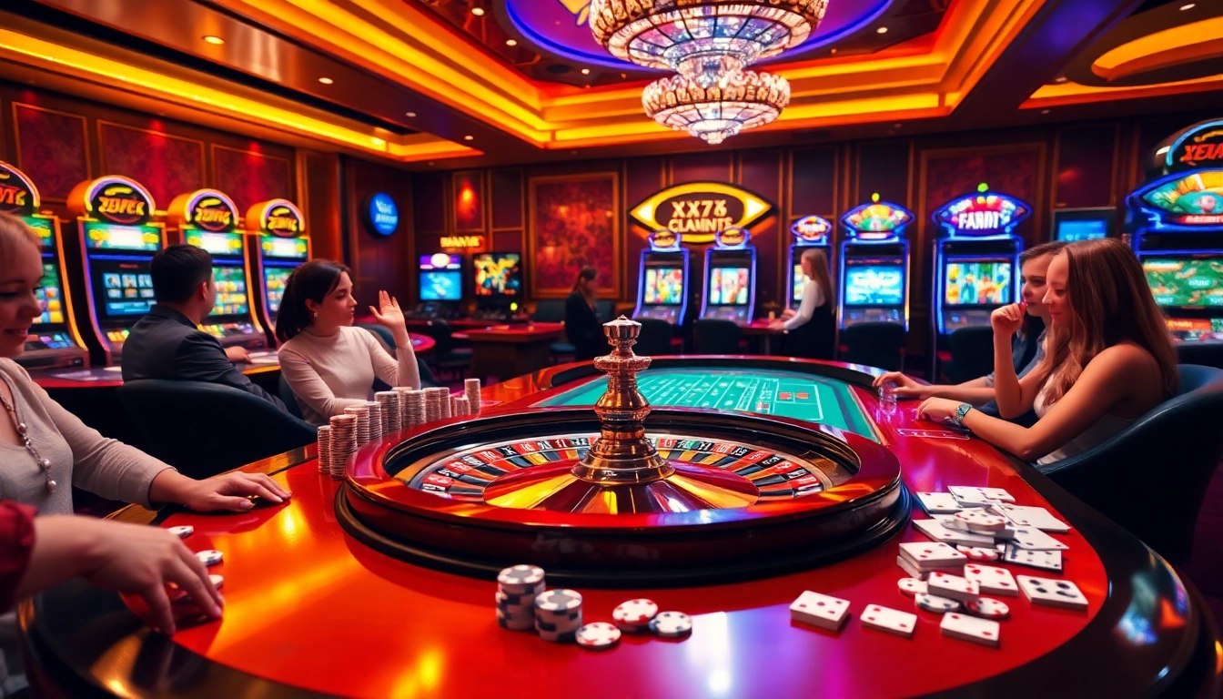 Players enjoying a thrilling roulette game at https://xx88.boats/, showcasing excitement and winning potential.