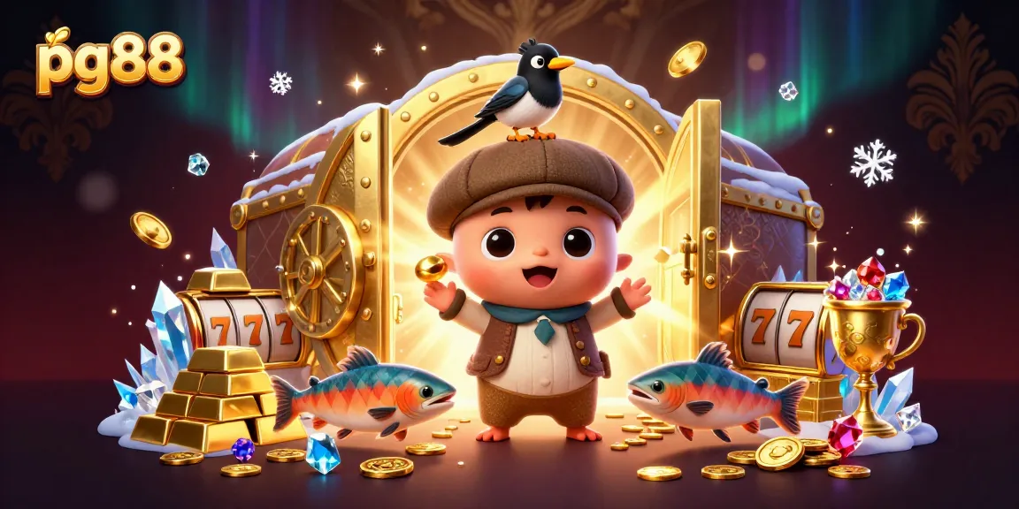 Spin for rewards at pg88 with fun characters and casino riches in this vibrant illustration.
