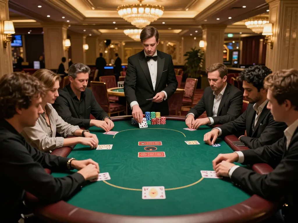 Experience high-stakes gameplay at 789WIN’s luxurious poker tables in a vibrant casino atmosphere
