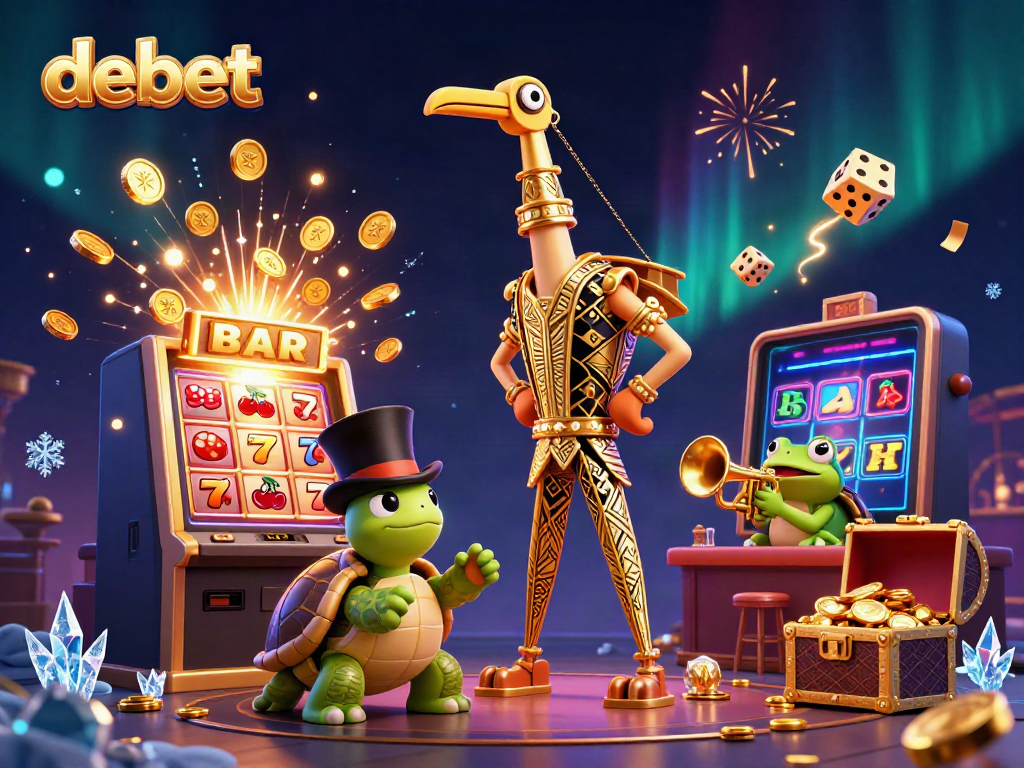 Experience debet with lively casino characters amid stunning visual effects and jackpot excitement.