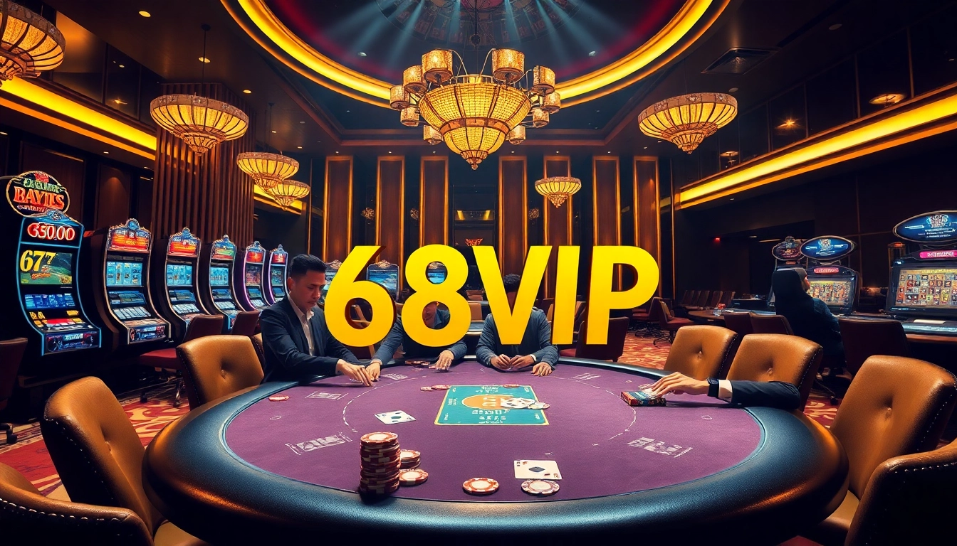 Experience the thrill of high-stakes poker at 68VIP's luxurious casino.