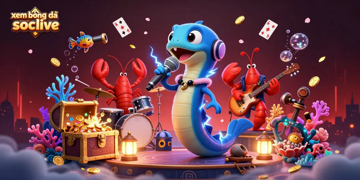 xem bóng đá socolive offers unique online streaming experiences, showcasing lively underwater casino scenes with animated characters.