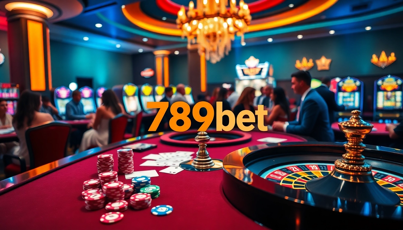Experience the excitement of 789bet with vibrant casino games and players at the table.