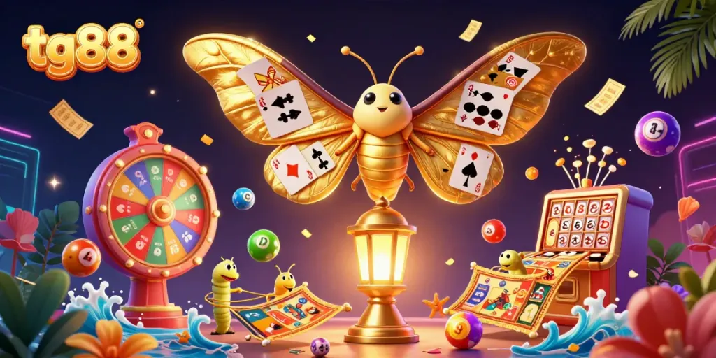 Engage in dynamic gaming experiences at tg88 with a vibrant 3D representation of casino visuals.