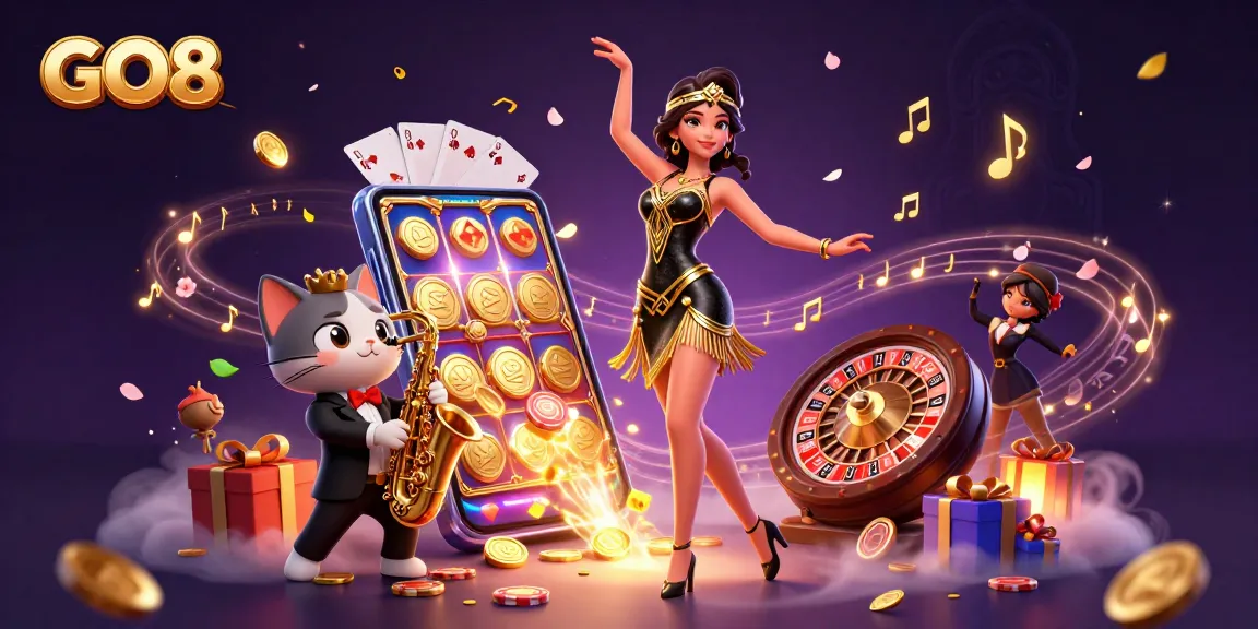 Play exciting casino games at GO8 with vibrant visuals and engaging characters.