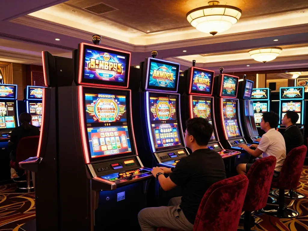 Anticipating a big win at the vibrant slot machines at 68gamebaivn casino.
