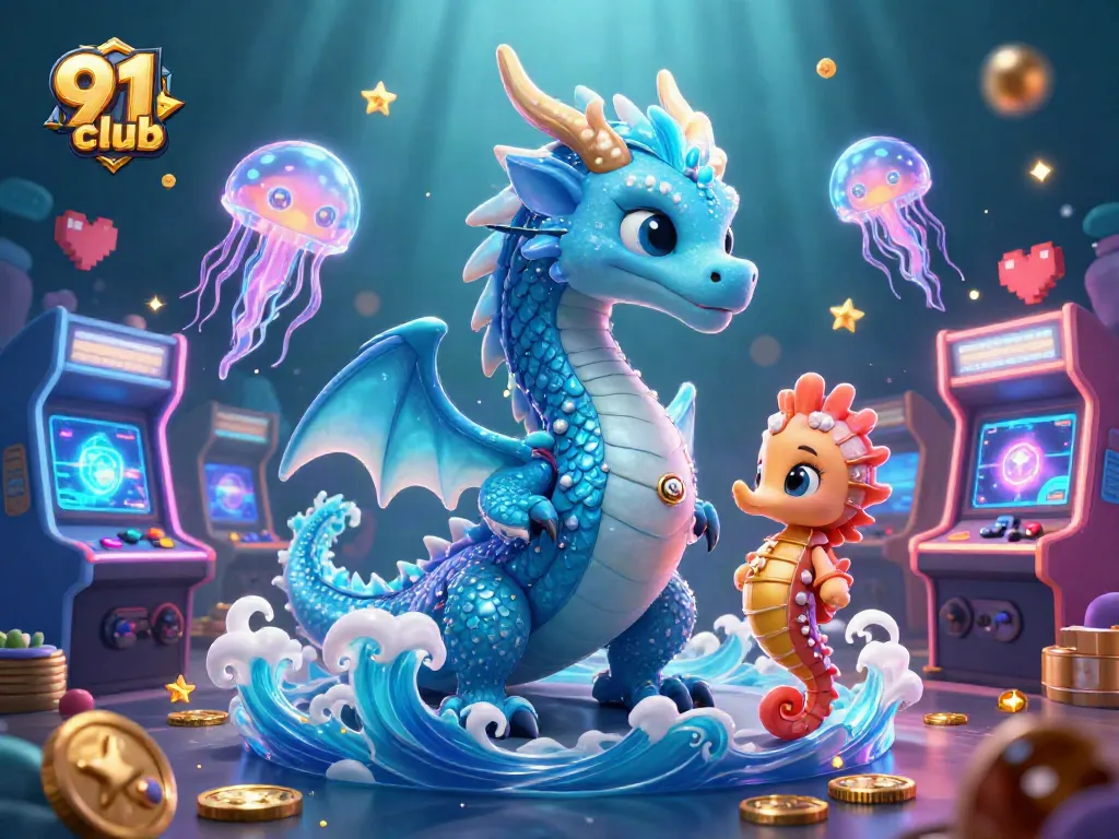 Engage with the 91 club online gaming experience featuring colorful characters and gambling elements.
