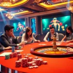 Experience the thrilling gameplay at c54.gb.net with vibrant poker chips and roulette wheel in action.