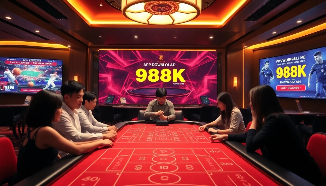 Exciting casino scene at vvvwin88.live showcasing Baccarat and Tài Xỉu players engaged in the game.