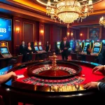 The excitement of gambling at dom88.us.com with lively players at a roulette table in a luxurious casino setting.