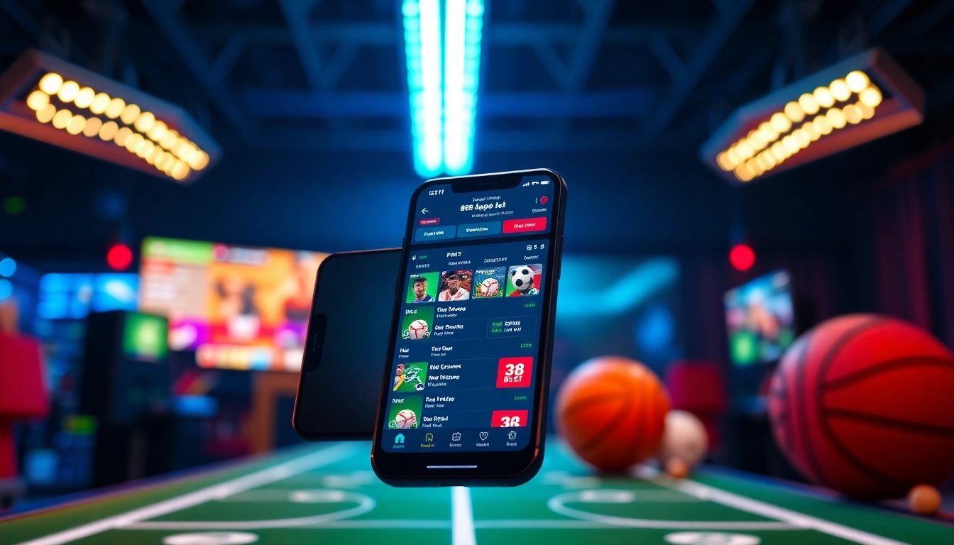 Engaging smartphone display showcasing 888b.bet's vibrant sports betting options in a dynamic gaming environment.