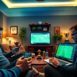 Exciting online sports betting experience at sbobet.dance with users engaging on devices.