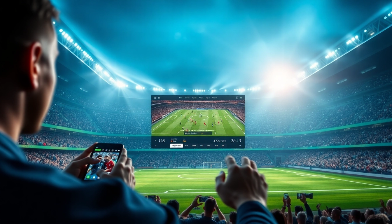 Live football streaming interface showcasing joemadfan.com with vibrant stadium visuals and real-time updates.