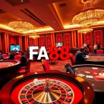 Experience the excitement at nhà cái fa88 with a vibrant casino scene featuring poker and roulette.