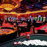 Exciting gameplay at Trang Chủ QQ88 casino with vibrant slot machines and poker action.