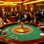 Experience Cá cược Lucky88 with vibrant casino action featuring roulette, poker chips, and excited players.