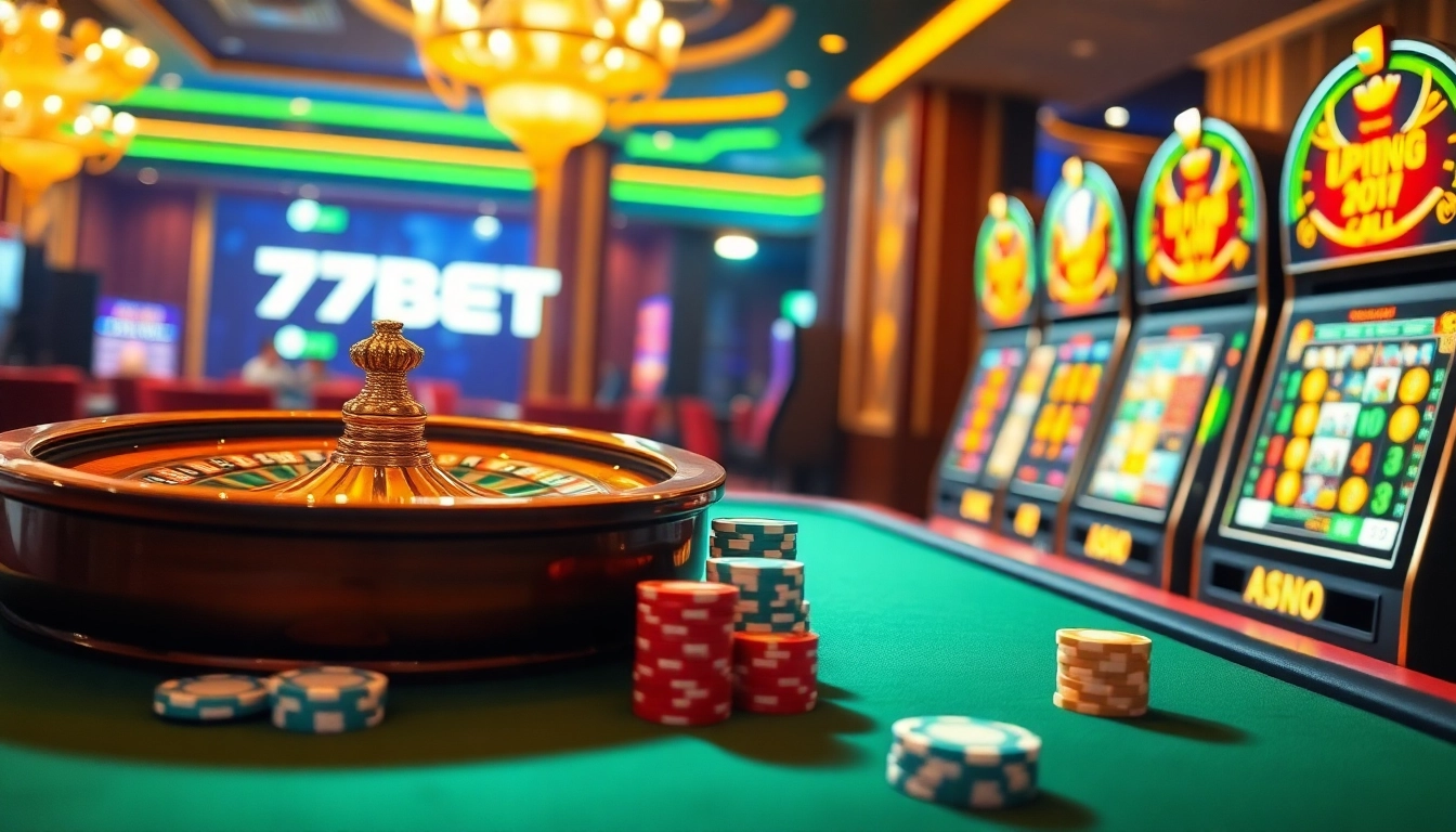 Place your bets and win big at 77BET with a luxurious online gambling experience.