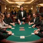 Experience high-stakes gameplay at 789WIN’s luxurious poker tables in a vibrant casino atmosphere