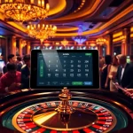 Experience the excitement of KUWIN with vibrant casino tables, poker chips, and roulette wheels.
