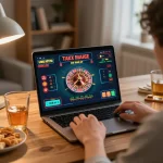 Players enjoying online casino games at home through LV88 platform