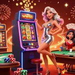 Experience the excitement of jackpots at ww88 with vibrant slot machines and celebratory wins.