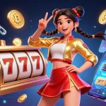 Engaging scene of sriwijayatoto showcasing vibrant slot reels surrounded by cryptocurrency elements.