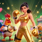 Experience the thrill of UFABET slots with a dazzling 3D illustration featuring vibrant casino elements.
