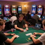 Players enjoying engaging games at an online casino com, showcasing dynamic gameplay and technology integration.