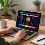Engaging player using 789p online casino app for strategic sports betting at home.