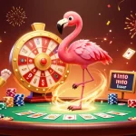 Spin the giant prize wheel at rikvip with thrilling casino elements and a vibrant celebration atmosphere.
