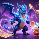 Experience the thrilling excitement of 789win with vibrant lottery elements and dynamic characters.