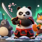 Experience thrilling gameplay with qq88 as the samurai panda battles for crypto riches amid dynamic casino elements.