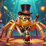 Engage with the new online pokies Australia through colorful characters in a vibrant digital scene filled with gaming elements.